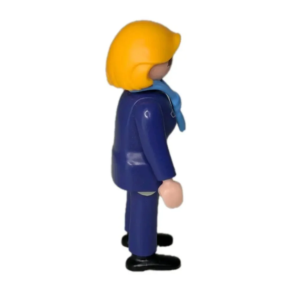 Playmobil Flight Attendant Stewardess Figure Replacement Blonde Hair Brown Eyes